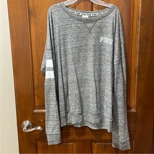 Gray pink sweatshirt